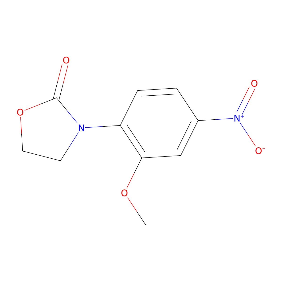 3-(2-Methoxy-4-nitrophenyl)-1,3-oxazolidin-2-one molecular structure, CAS 31847-24-2