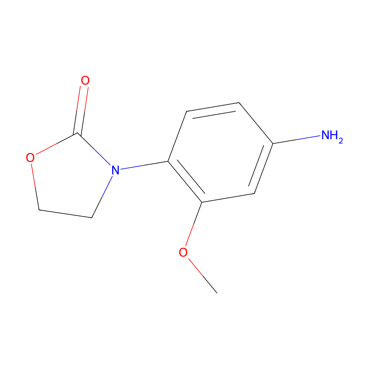3-(4-Amino-2-methoxyphenyl)-1,3-oxazolidin-2-one molecular structure, CAS 31847-25-3