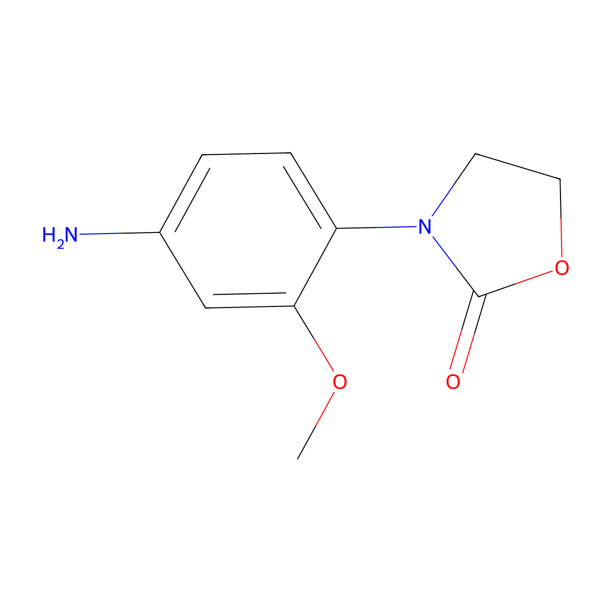 3-(4-Amino-2-methoxyphenyl)-1,3-oxazolidin-2-one molecular structure, CAS 31847-25-3