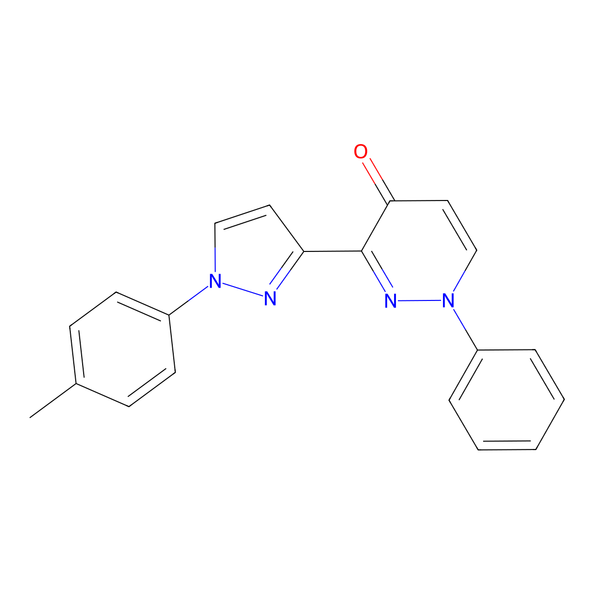 3-[1-(4-methylphenyl)-1H-pyrazol-3-yl]-1-phenyl-4(1H)-pyridazinone molecular structure, CAS 318497-95-9