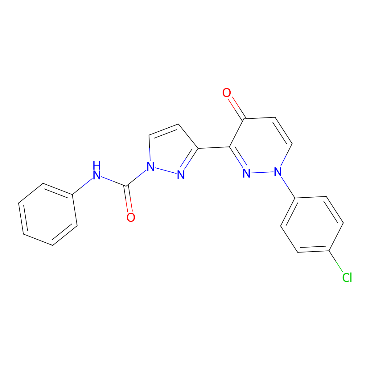 3-[1-(4-chlorophenyl)-4-oxopyridazin-3-yl]-N-phenylpyrazole-1-carboxamide molecular structure, CAS 318498-07-6