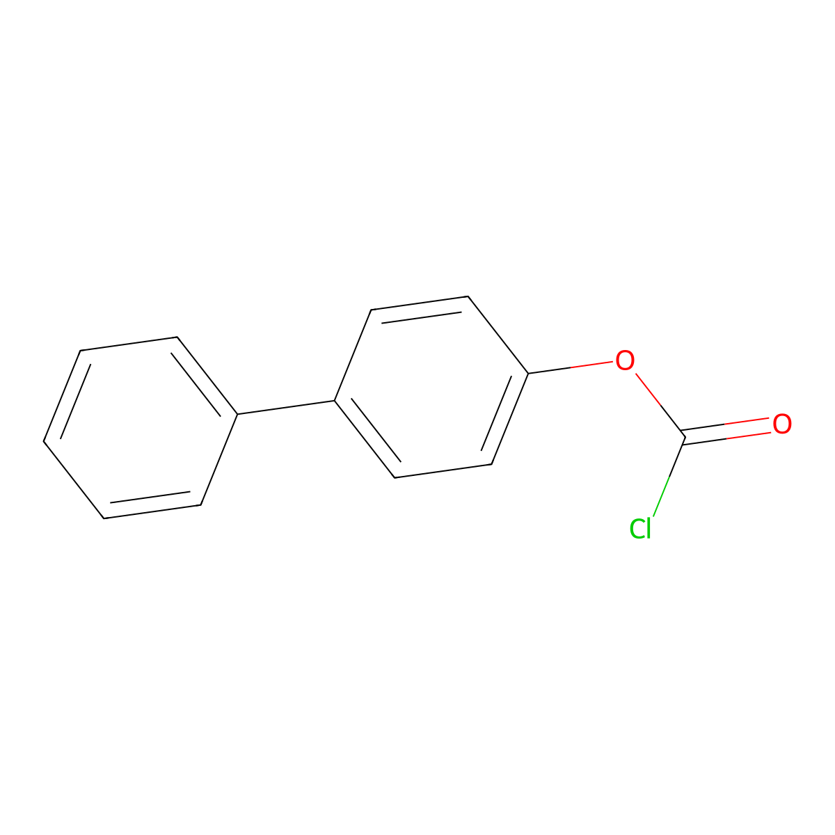 4-Phenylphenyl chloroformate molecular structure, CAS 3185-73-7