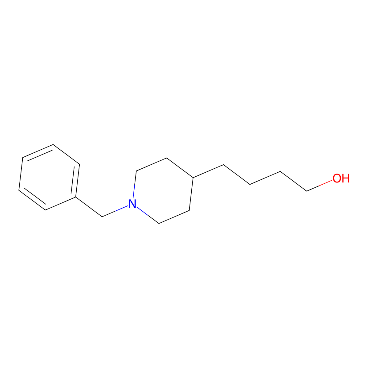 4-(1-Benzylpiperidin-4-YL)butan-1-OL molecular structure, CAS 318508-02-0
