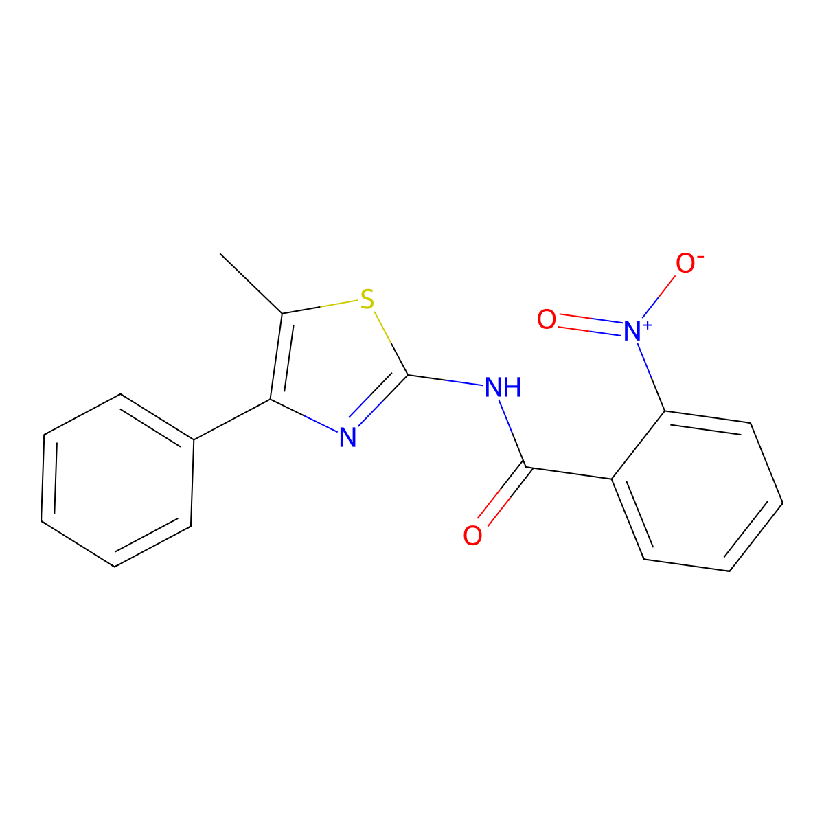 N-(5-methyl-4-phenyl-1,3-thiazol-2-yl)-2-nitrobenzamide molecular structure, CAS 318513-37-0