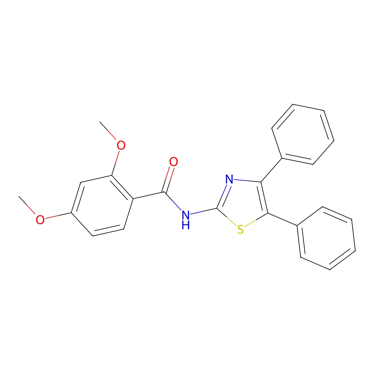 N-(4,5-diphenyl-1,3-thiazol-2-yl)-2,4-dimethoxybenzamide molecular structure, CAS 318513-54-1