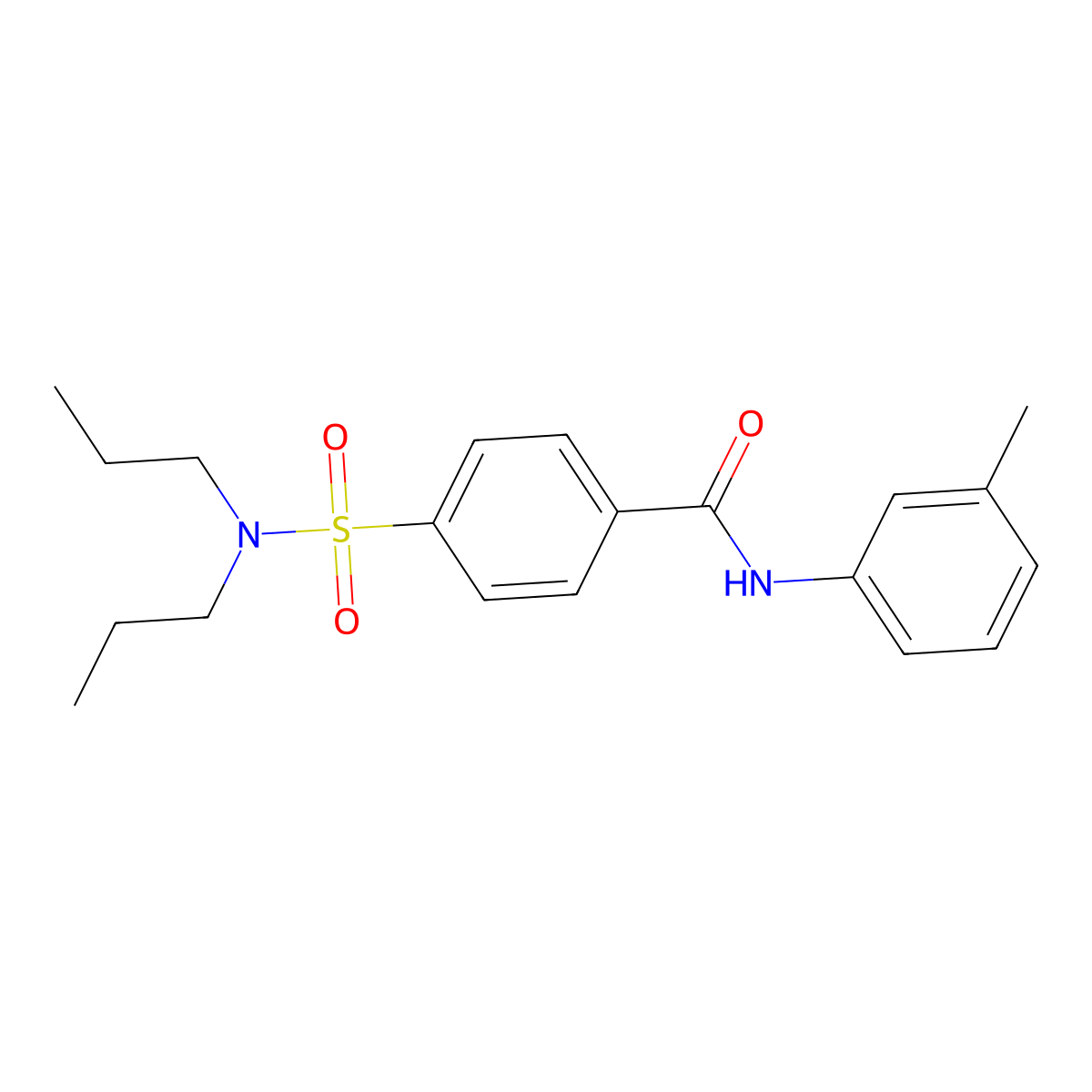 4-(dipropylsulfamoyl)-N-(3-methylphenyl)benzamide molecular structure, CAS 318513-58-5