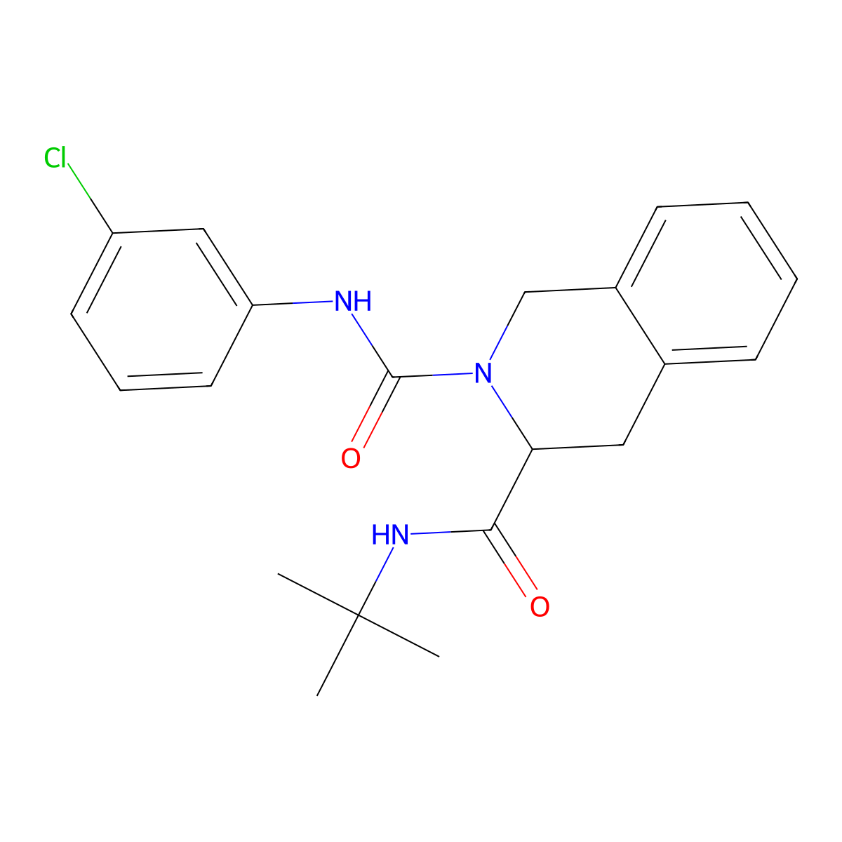 N~3~-(tert-butyl)-N~2~-(3-chlorophenyl)-3,4-dihydro-2,3(1H)-isoquinolinedicarboxamide molecular structure, CAS 318517-16-7