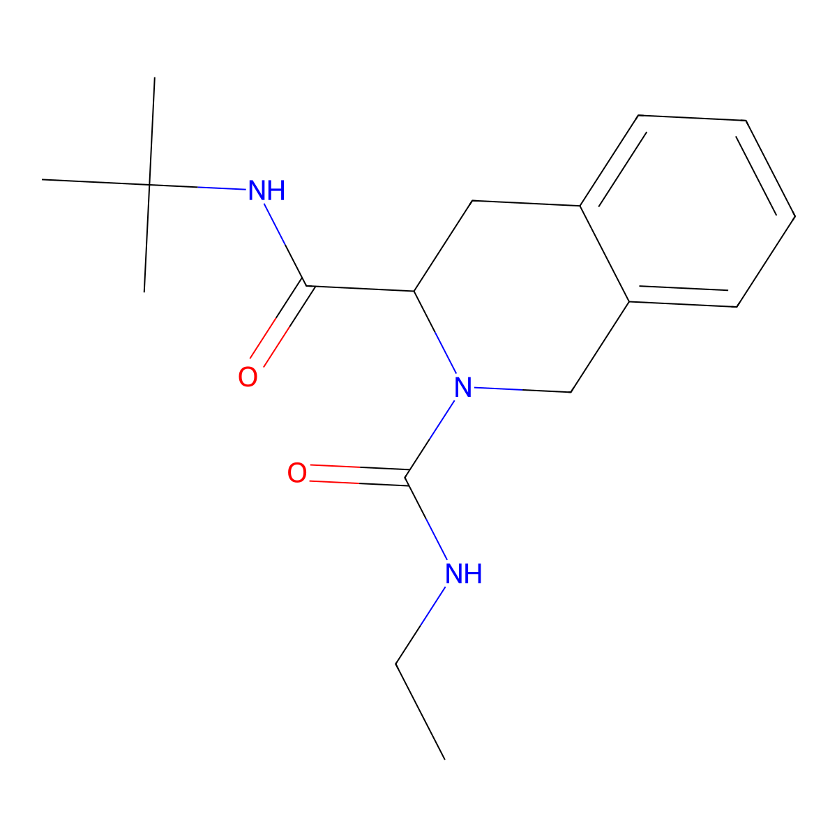 N~3~-(tert-butyl)-N~2~-ethyl-3,4-dihydro-2,3(1H)-isoquinolinedicarboxamide molecular structure, CAS 318517-18-9