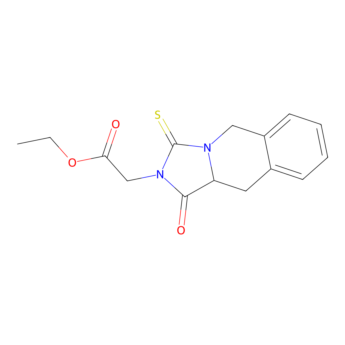 ethyl 2-[1-oxo-3-thioxo-1,5,10,10a-tetrahydroimidazo[1,5-b]isoquinolin-2(3H)-yl]acetate molecular structure, CAS 318517-22-5