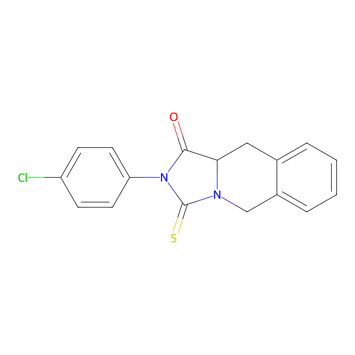 2-(4-chlorophenyl)-3-thioxo-2,3,10,10a-tetrahydroimidazo[1,5-b]isoquinolin-1(5H)-one molecular structure, CAS 318517-30-5