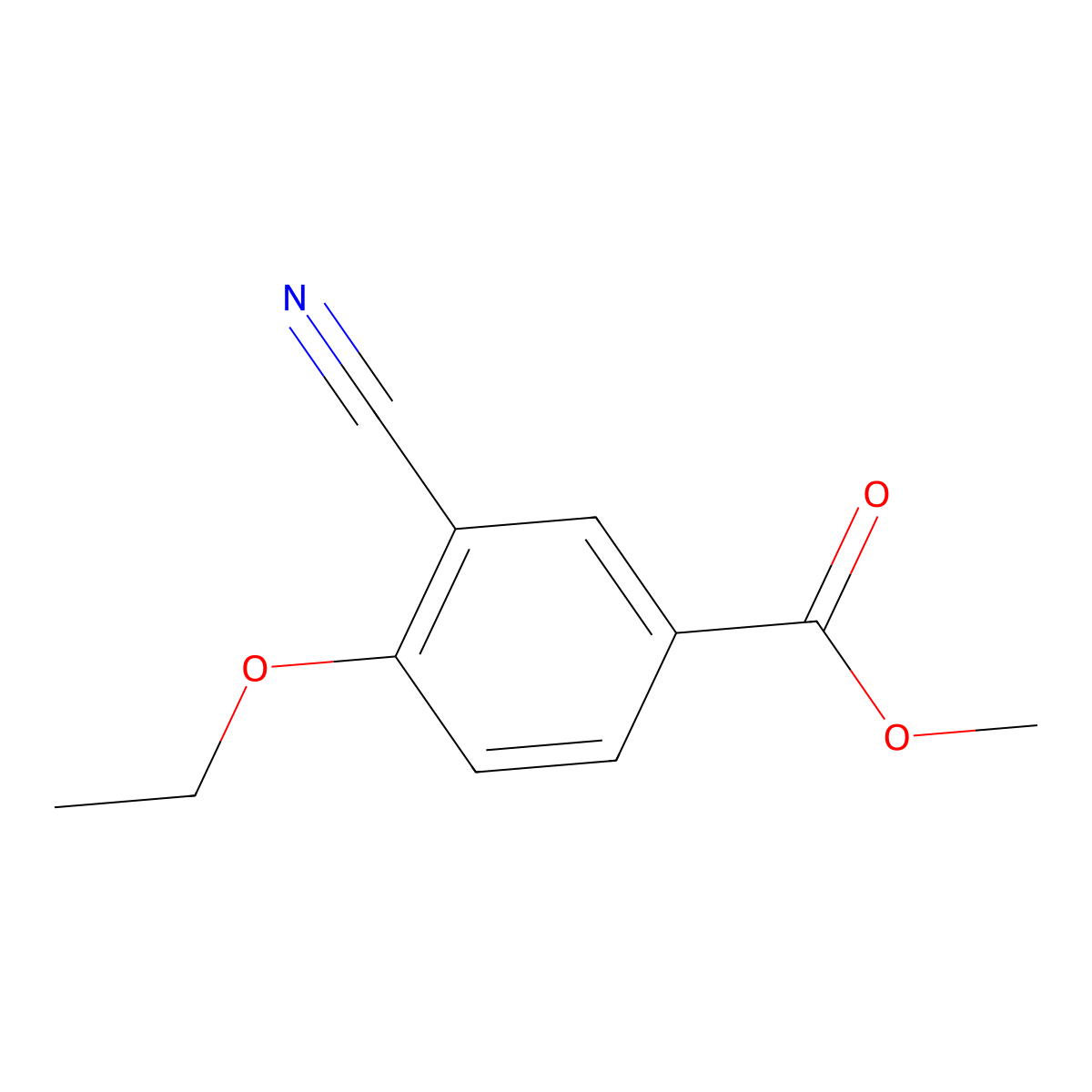 Methyl 3-cyano-4-ethoxybenzoate molecular structure, CAS 318528-53-9