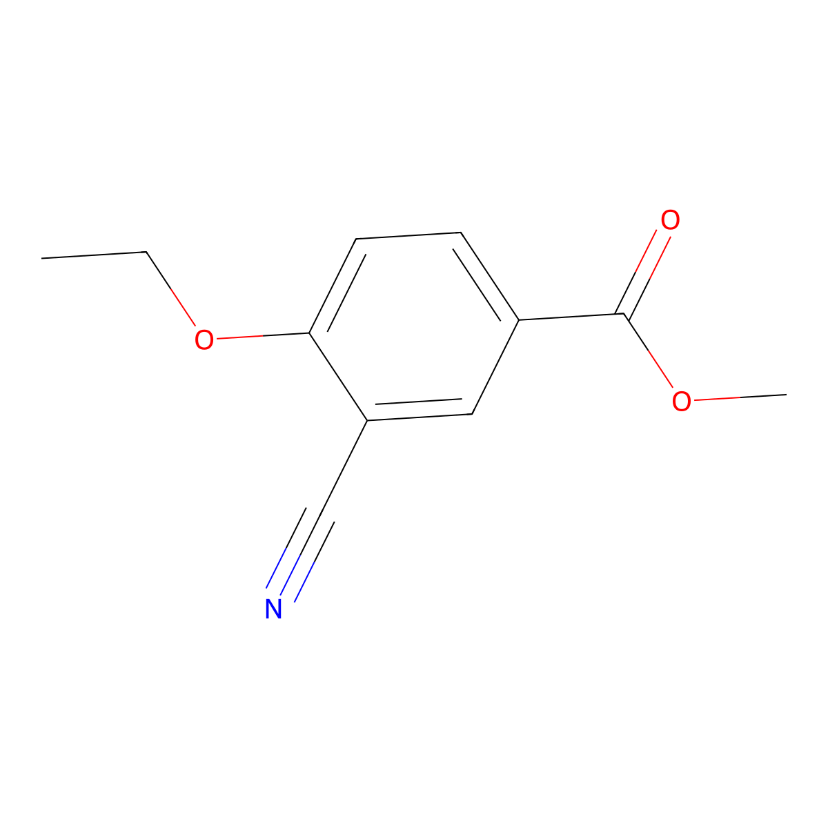 Methyl 3-cyano-4-ethoxybenzoate molecular structure, CAS 318528-53-9