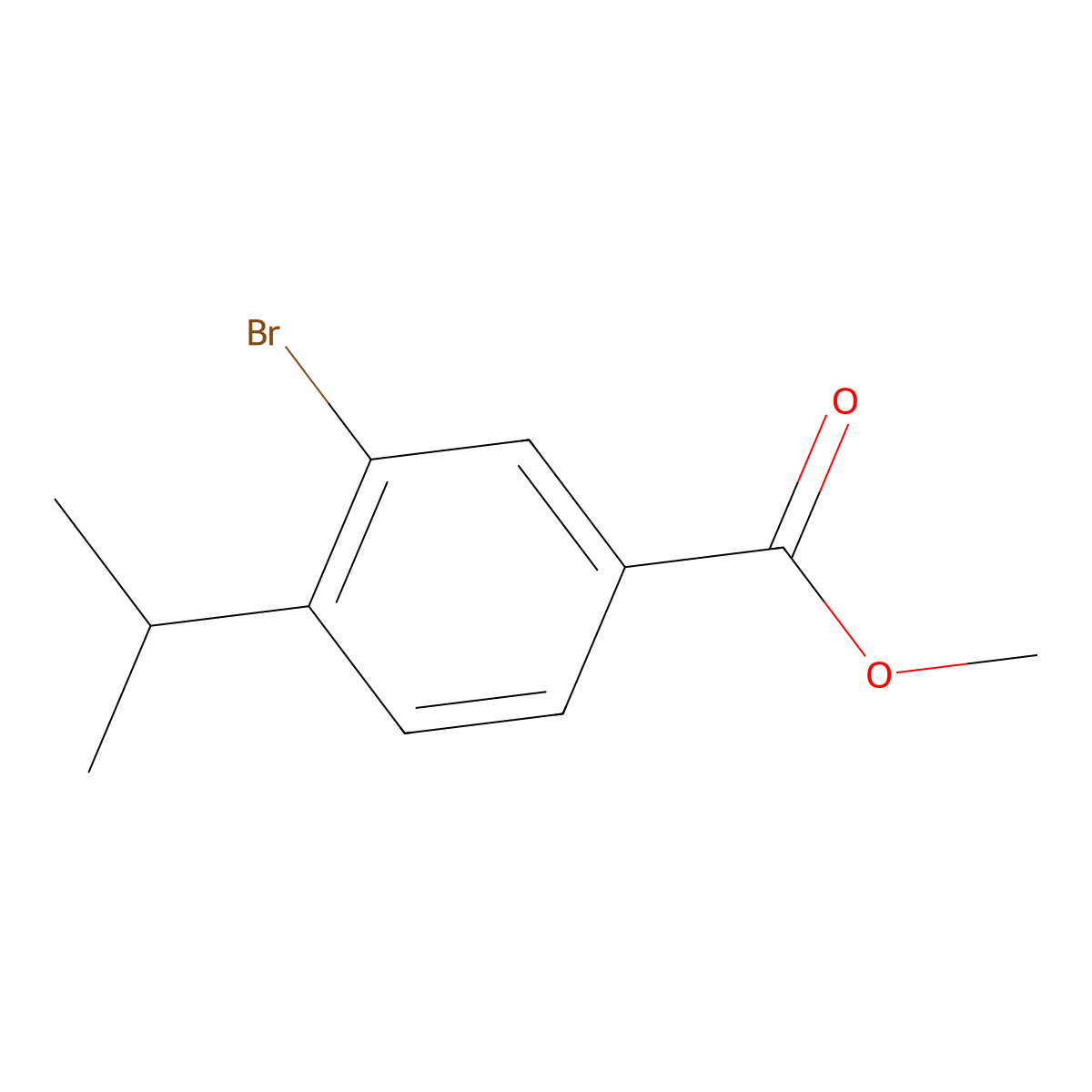 Methyl 3-bromo-4-isopropylbenzoate molecular structure, CAS 318528-55-1