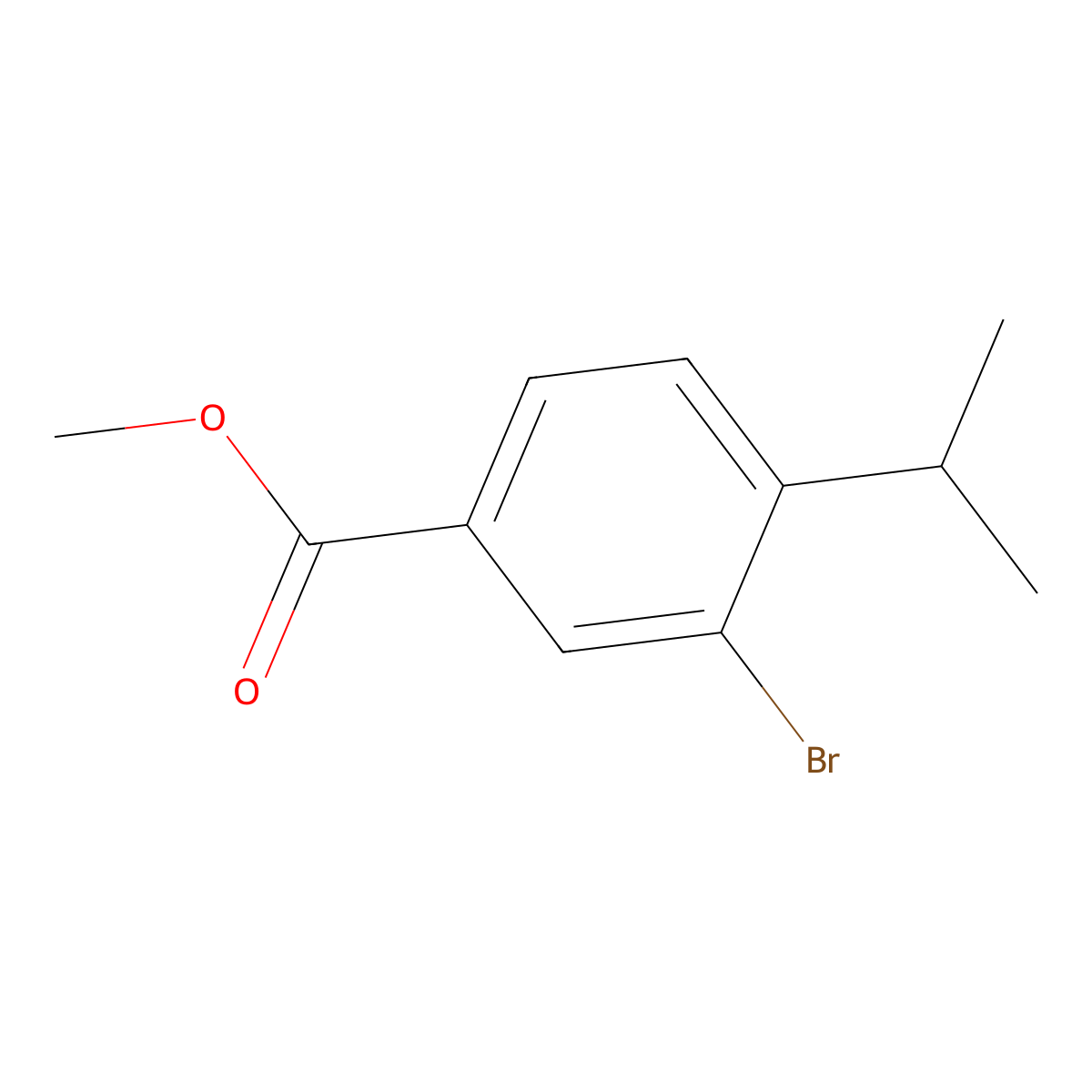 Methyl 3-bromo-4-isopropylbenzoate molecular structure, CAS 318528-55-1