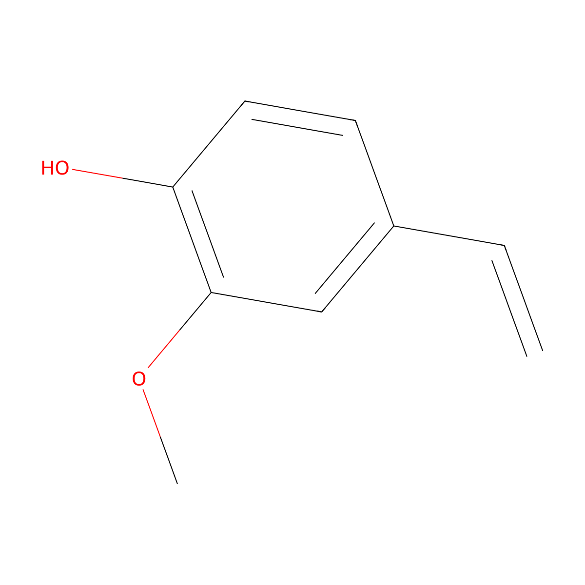 4-Vinylguaiacol molecular structure, CAS 31853-85-7
