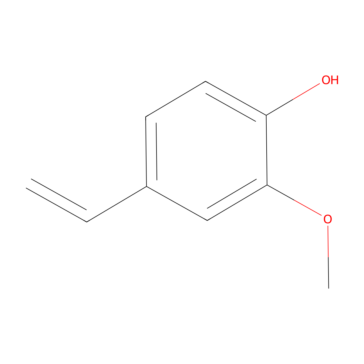 4-Vinylguaiacol molecular structure, CAS 31853-85-7