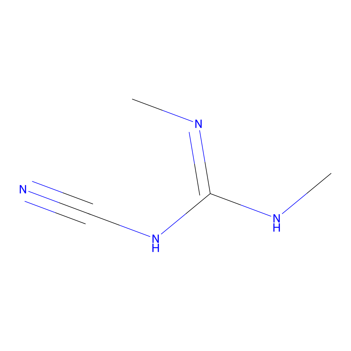 1,3-Dimethyl-2-cyanoguanidine molecular structure, CAS 31857-31-5