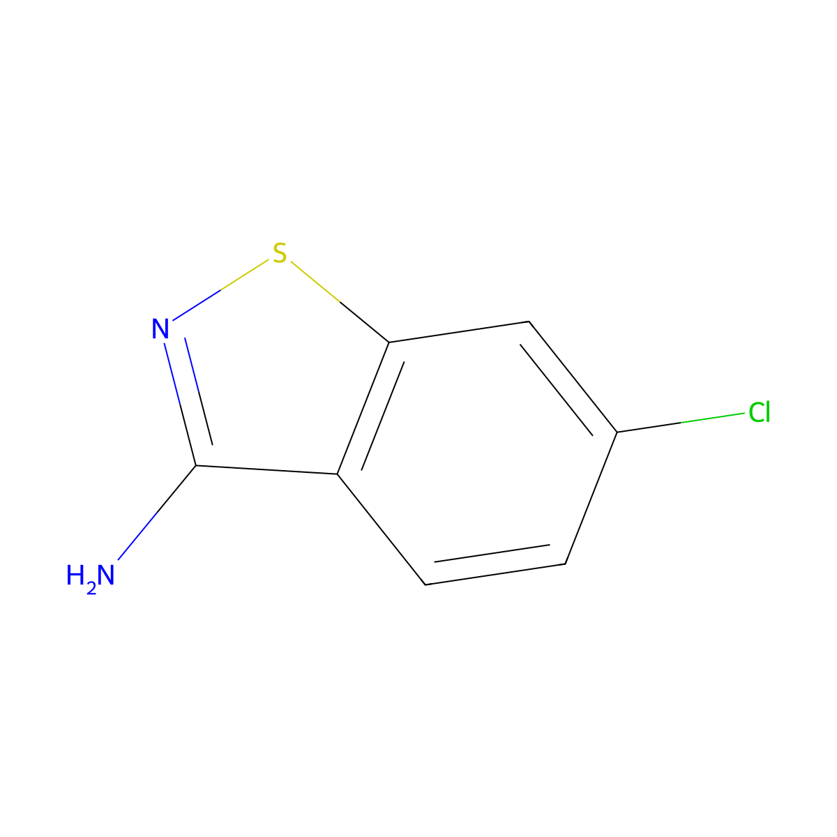 6-Chlorobenzo[d]isothiazol-3-amine molecular structure, CAS 31857-81-5