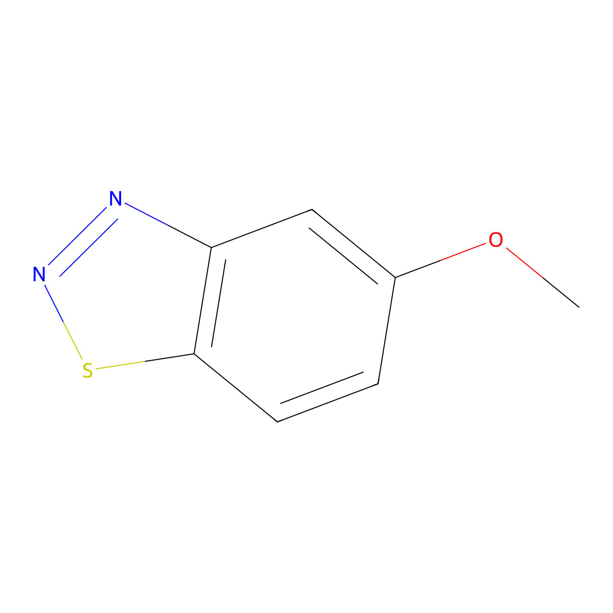 5-Methoxy-1,2,3-benzothiadiazole molecular structure, CAS 31860-05-6