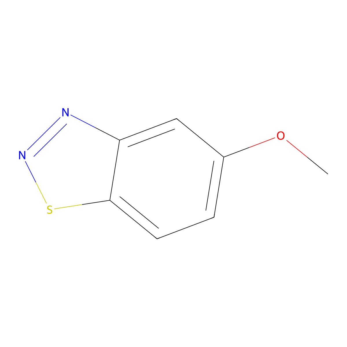 5-Methoxy-1,2,3-benzothiadiazole molecular structure, CAS 31860-05-6