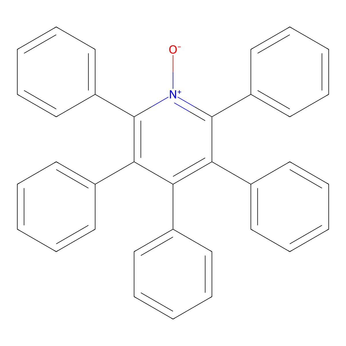 2,3,4,5,6-Pentaphenylpyridine 1-oxide molecular structure, CAS 31860-54-5