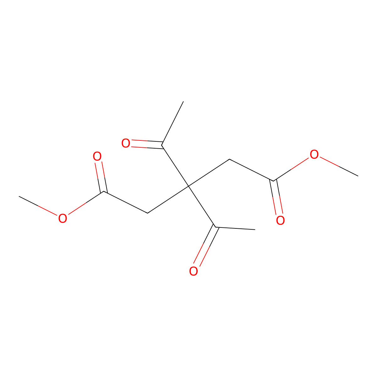 Dimethyl 3,3-diacetylpentanedioate molecular structure, CAS 31862-39-2
