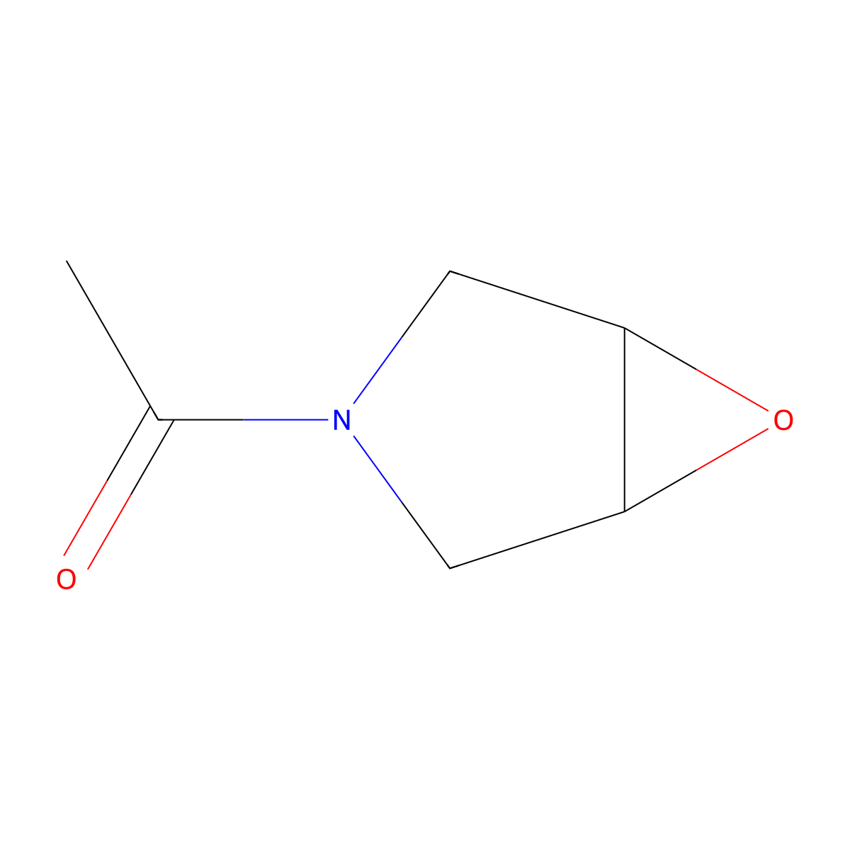 1-{6-Oxa-3-azabicyclo[3.1.0]hexan-3-yl}ethan-1-one molecular structure, CAS 31865-21-1