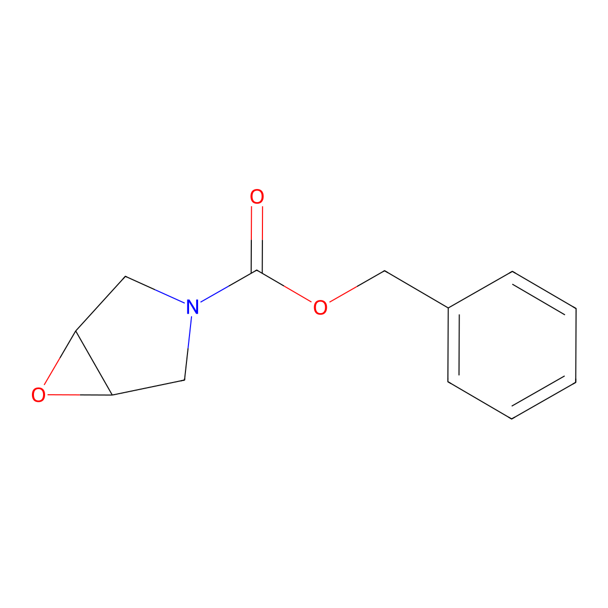 Benzyl 6-oxa-3-azabicyclo(3.1.0)hexane-3-carboxylate molecular structure, CAS 31865-25-5