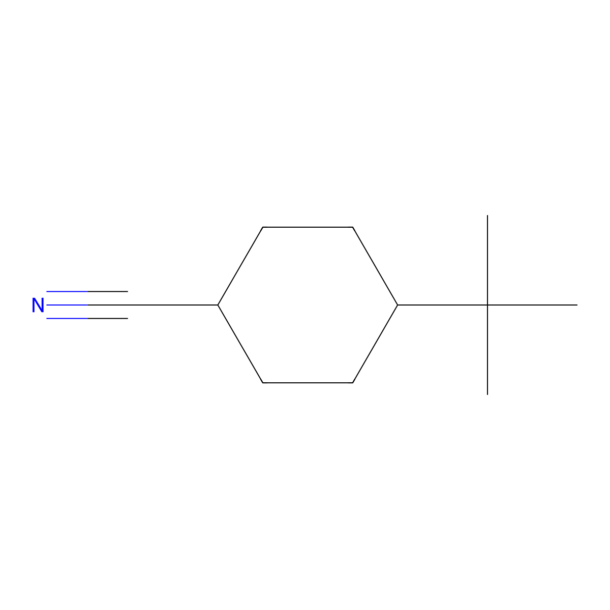 4-Tert-butylcyclohexane-1-carbonitrile molecular structure, CAS 31865-37-9