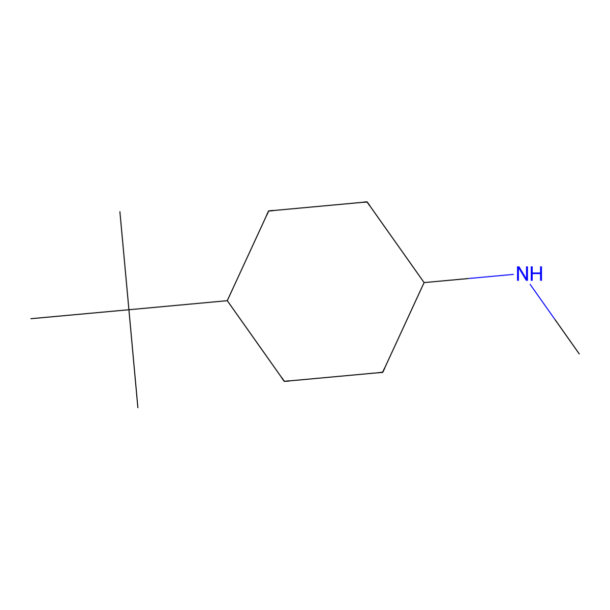 4-tert-butyl-N-methylcyclohexan-1-amine molecular structure, CAS 31865-39-1