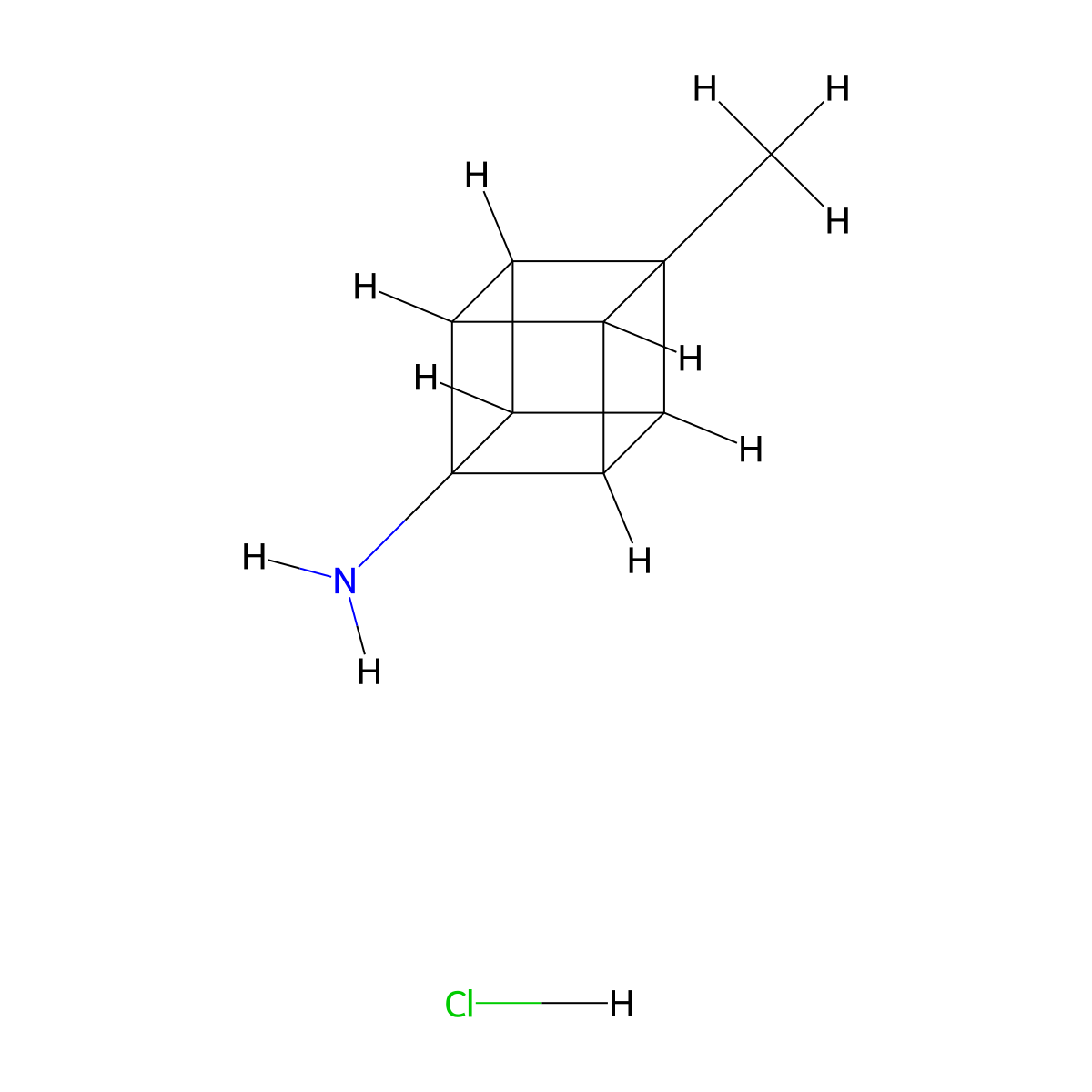 4-Methylcuban-1-amine;hydrochloride molecular structure, CAS 31866-99-6
