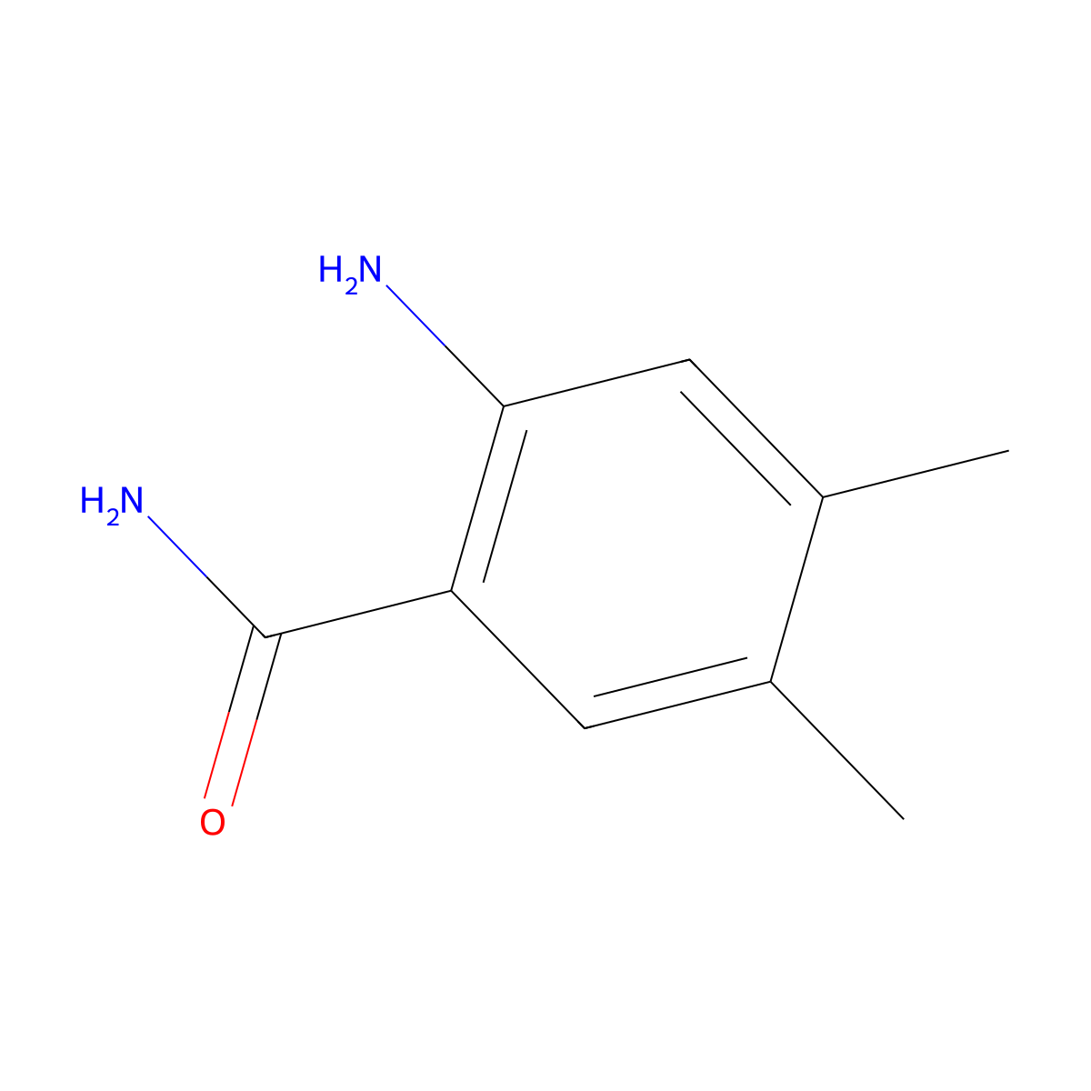 2-Amino-4,5-dimethylbenzamide molecular structure, CAS 31867-90-0