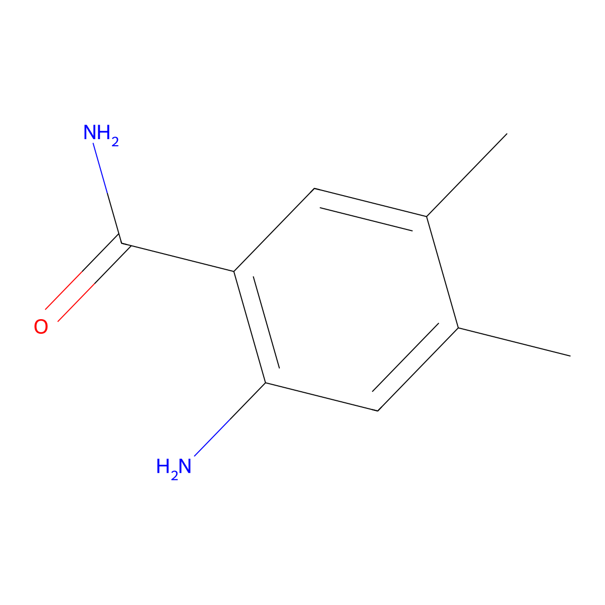 2-Amino-4,5-dimethylbenzamide molecular structure, CAS 31867-90-0