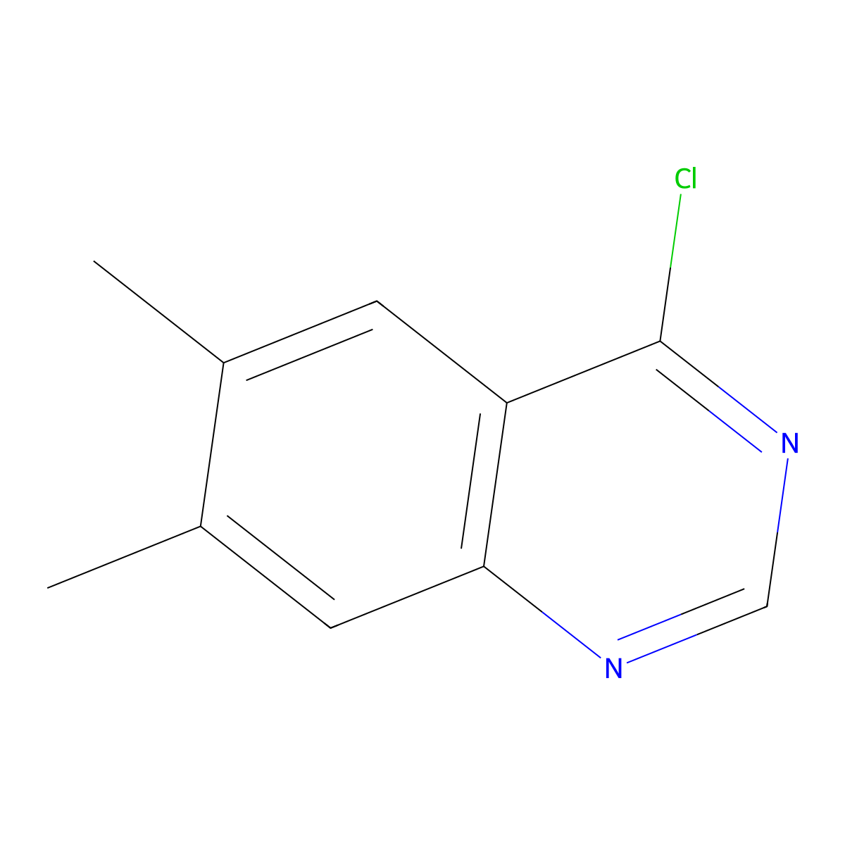 4-Chloro-6,7-dimethylquinazoline molecular structure, CAS 31867-92-2