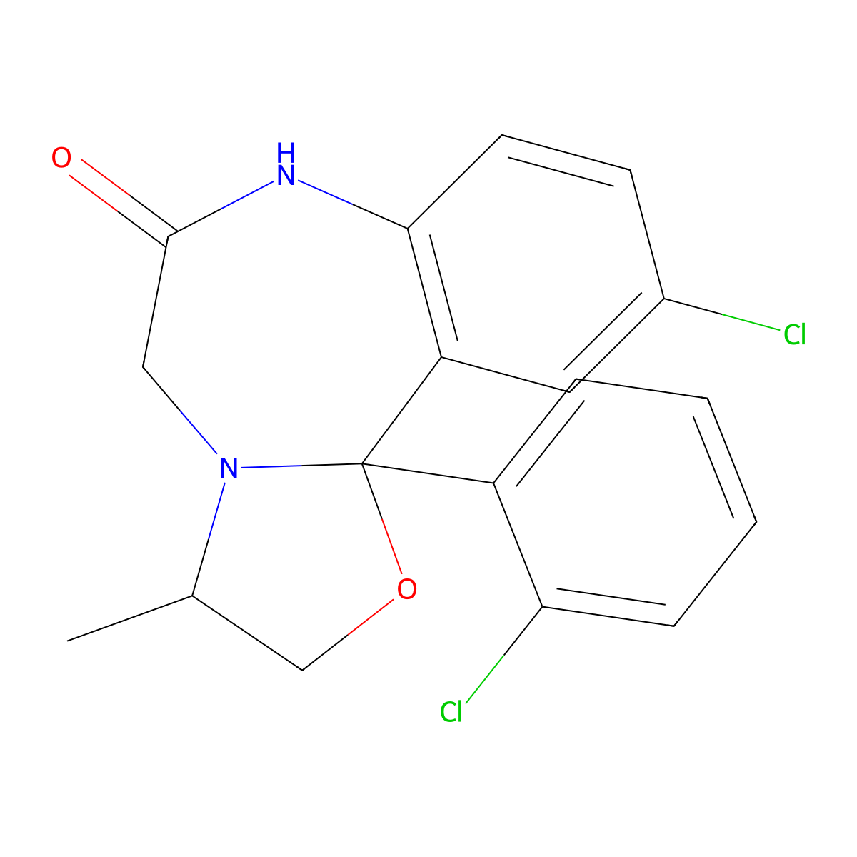Mexazolam molecular structure, CAS 31868-18-5