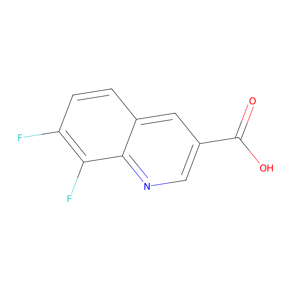 7,8-Difluoroquinoline-3-carboxylic acid molecular structure, CAS 318685-41-5