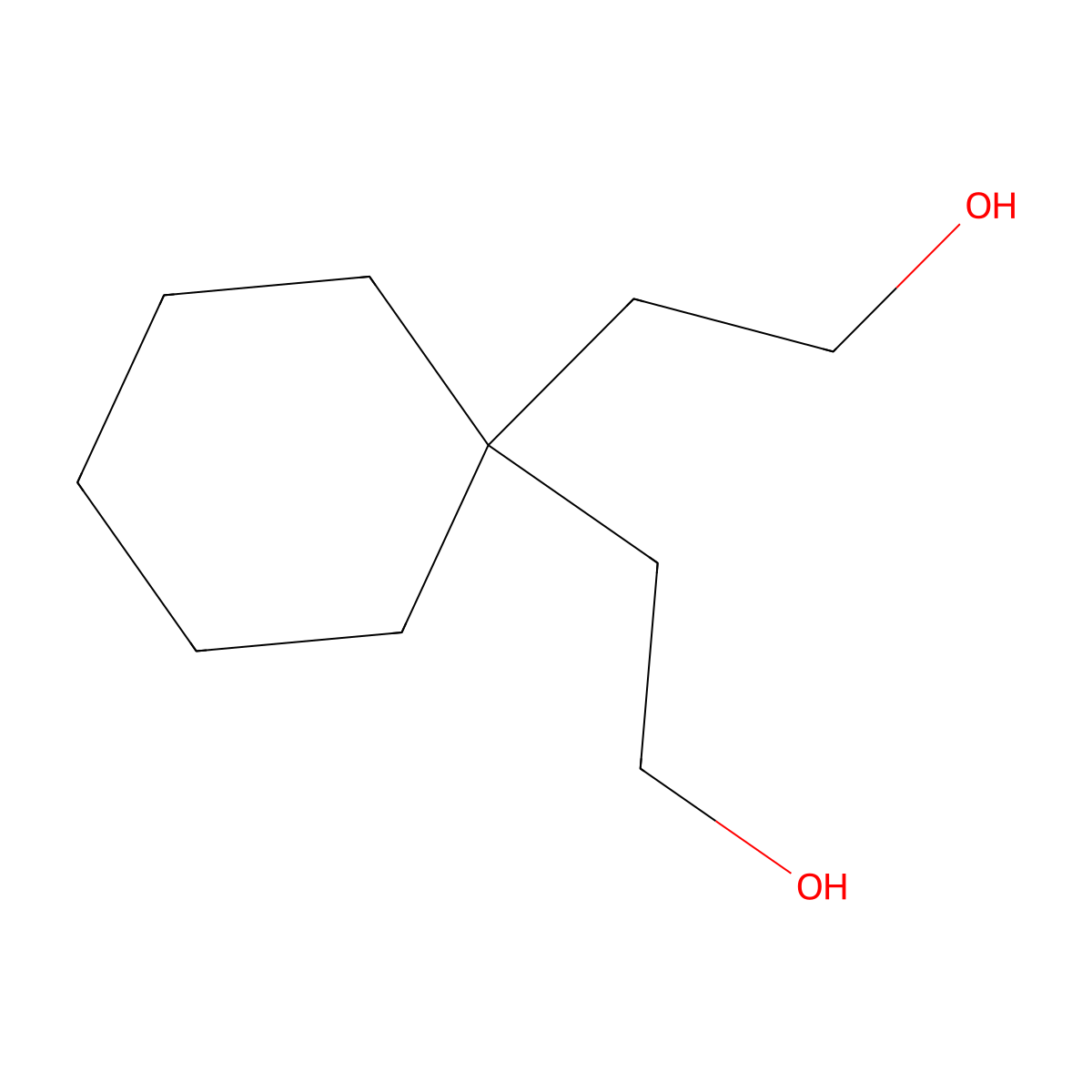 Cyclohexane-1,1-diethanol molecular structure, CAS 3187-27-7