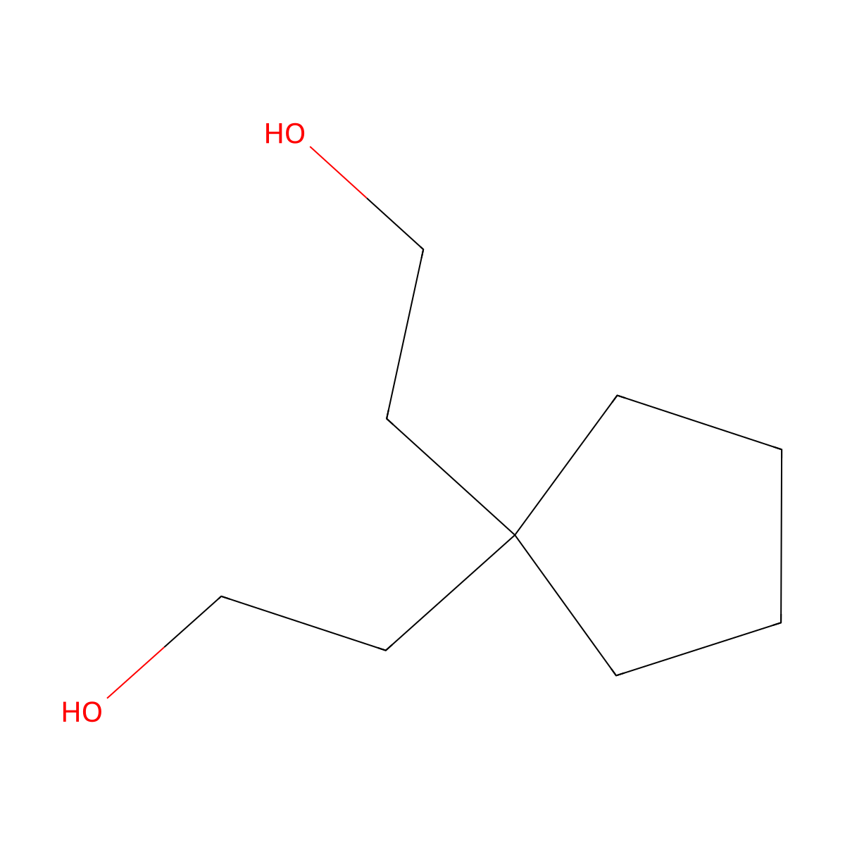 1,1-Cyclopentanediethanol molecular structure, CAS 3187-32-4
