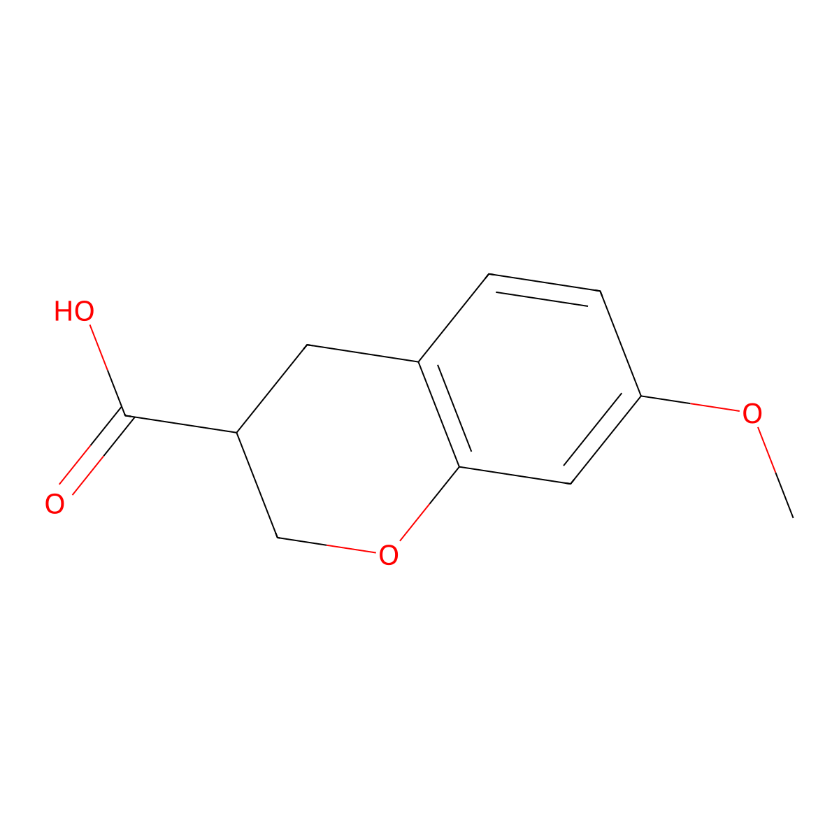 7-methoxychroman-3-carboxylic Acid molecular structure, CAS 3187-51-7