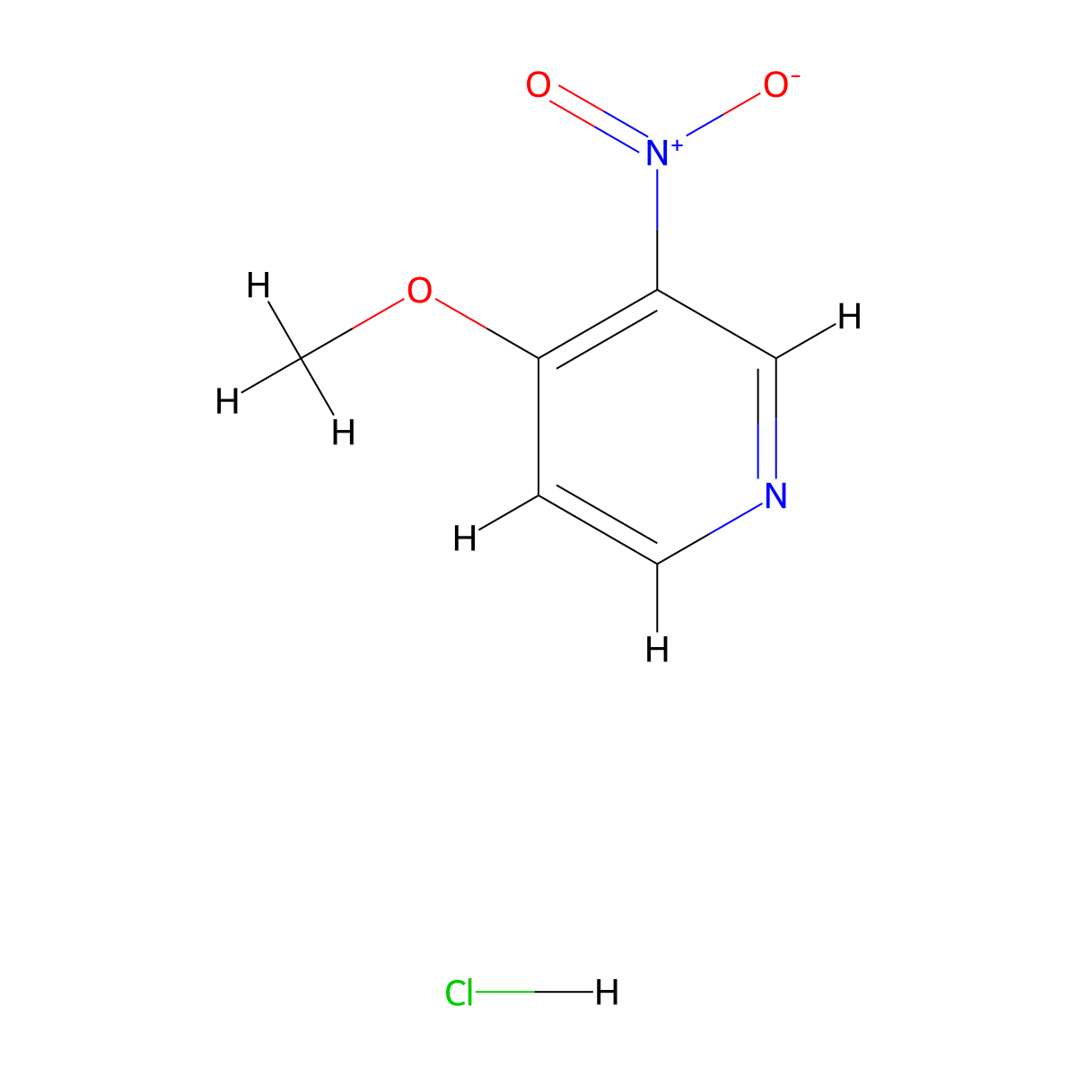 4-Methoxy-3-nitropyridine hydrochloride molecular structure, CAS 31872-61-4