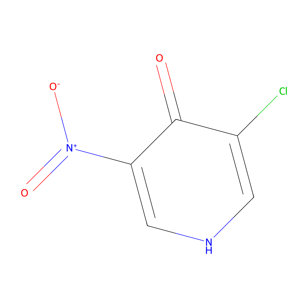 3-Chloro-5-nitropyridin-4-ol molecular structure, CAS 31872-64-7