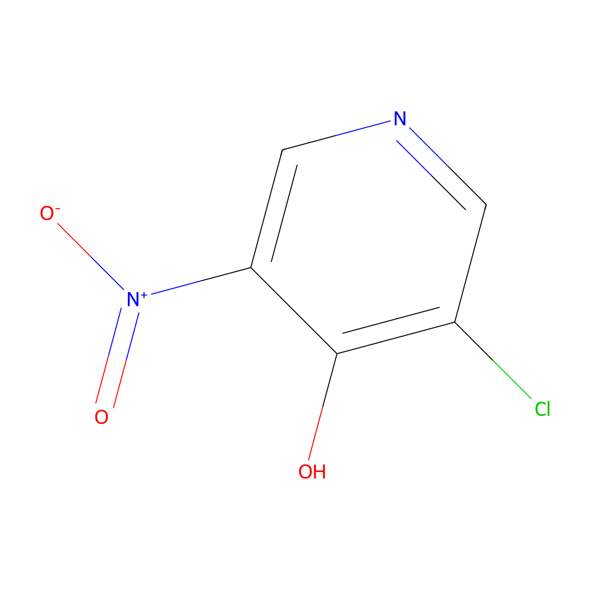3-Chloro-5-nitropyridin-4-ol molecular structure, CAS 31872-64-7