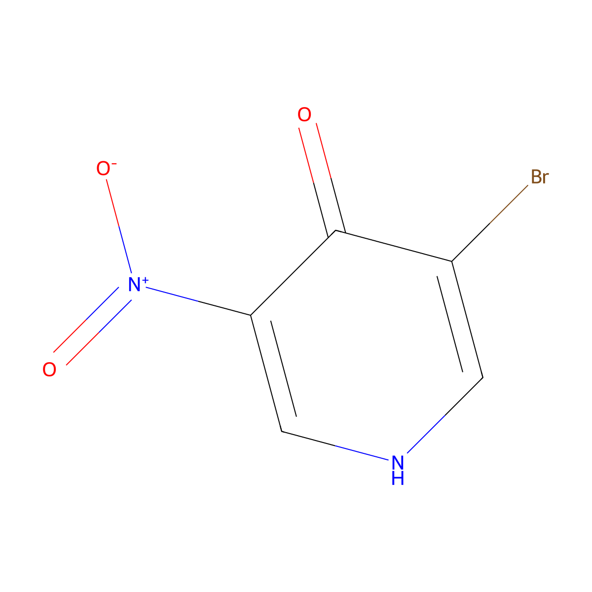 3-Bromo-4-hydroxy-5-nitropyridine molecular structure, CAS 31872-65-8