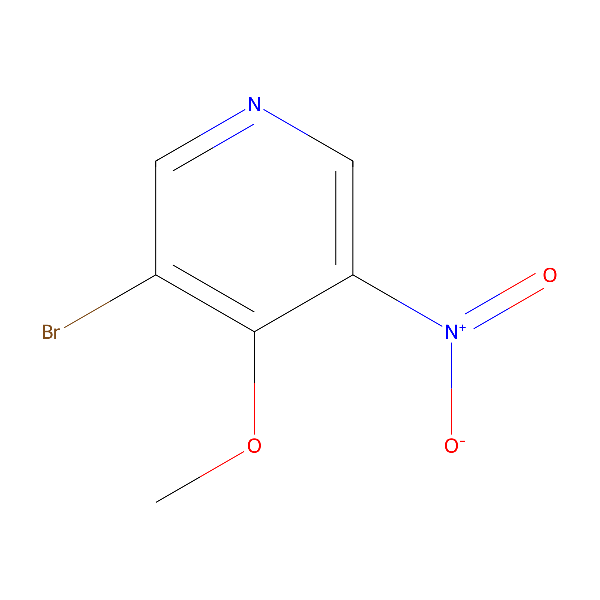 3-Bromo-4-methoxy-5-nitropyridine molecular structure, CAS 31872-76-1