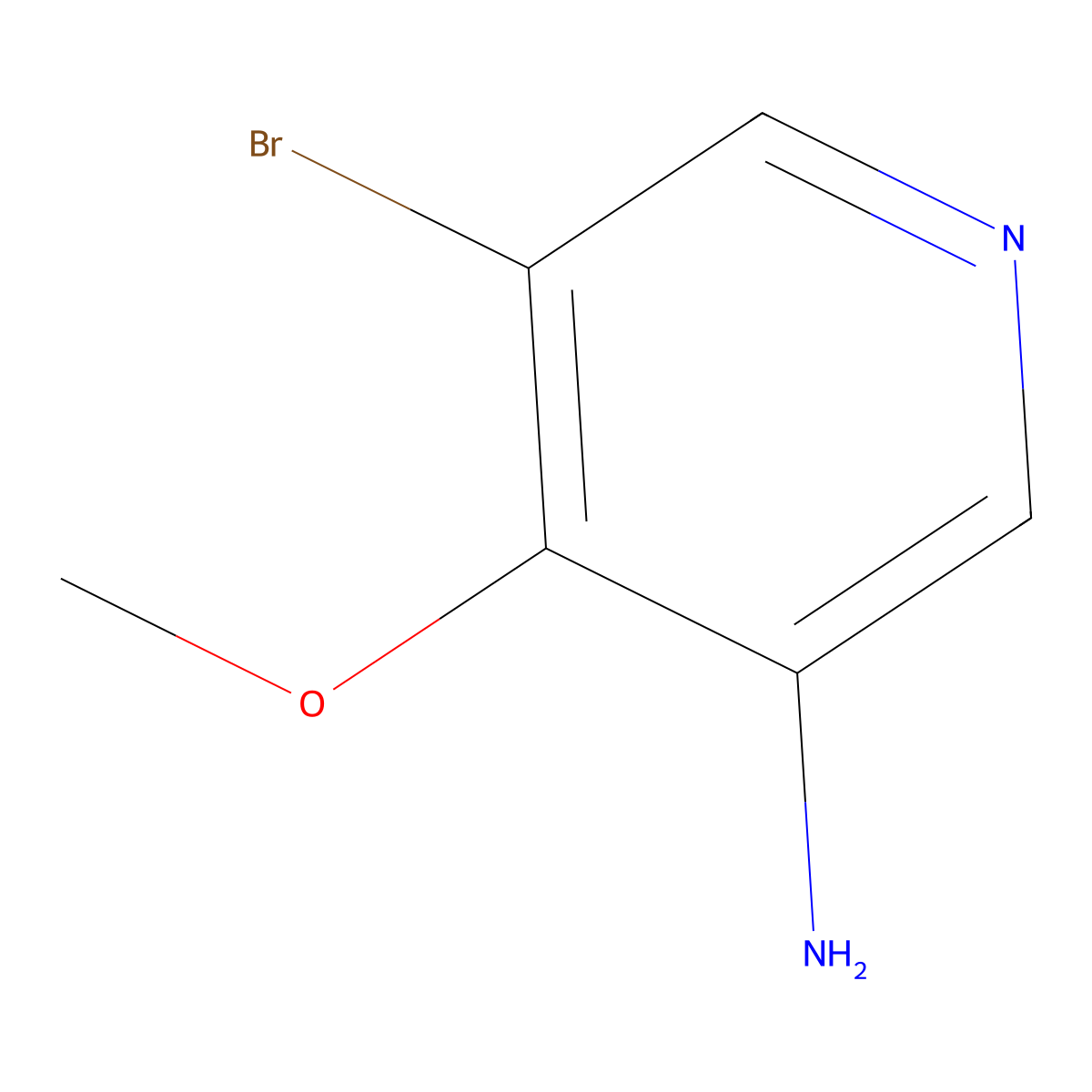 5-Bromo-4-methoxypyridin-3-amine molecular structure, CAS 31872-78-3