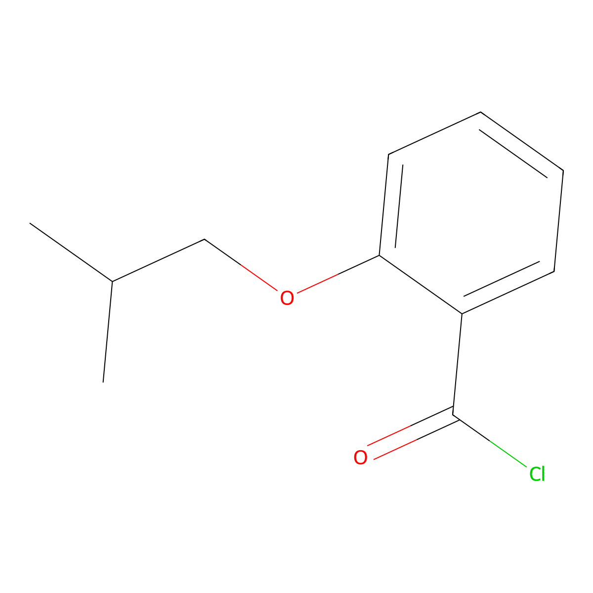 2-(2-Methylpropoxy)benzoyl chloride molecular structure, CAS 318729-75-8