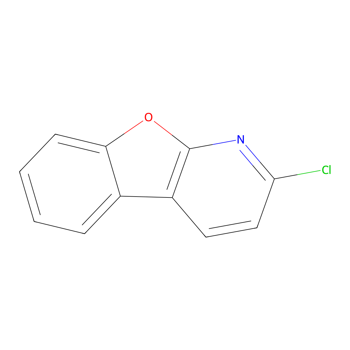 2-Chlorobenzofuro[2,3-b]pyridine molecular structure, CAS 31874-87-0