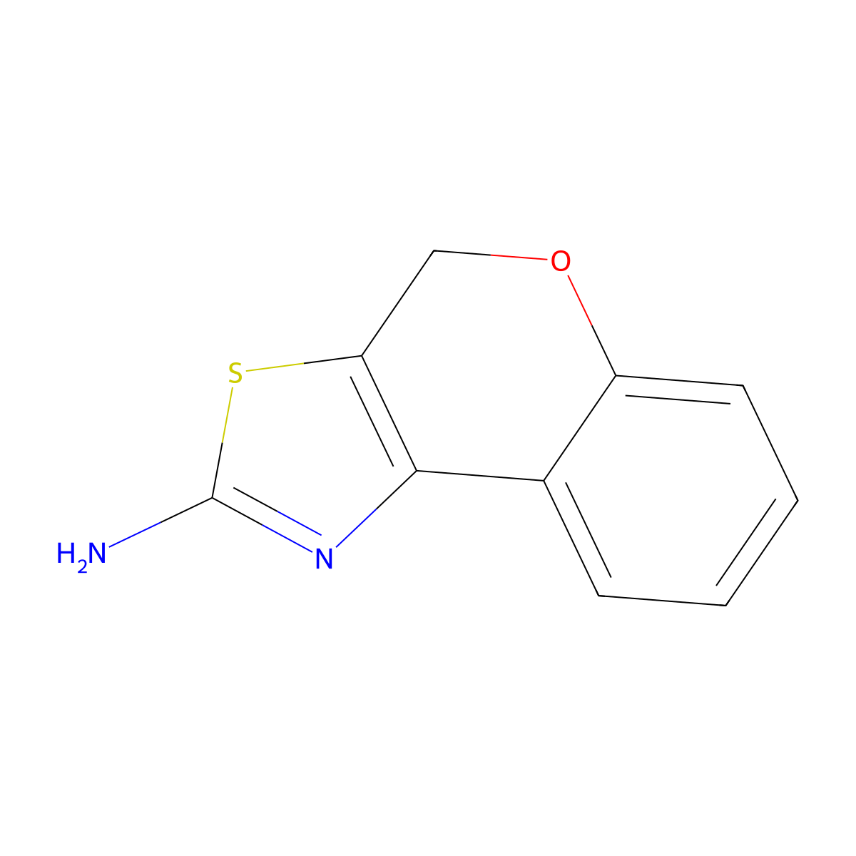 4H-chromeno(4,3-d)(1,3)thiazol-2-amine molecular structure, CAS 31877-68-6
