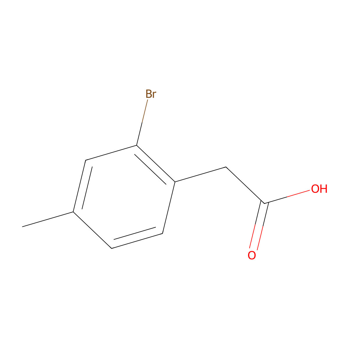 2-(2-Bromo-4-methylphenyl)acetic acid molecular structure, CAS 31881-86-4