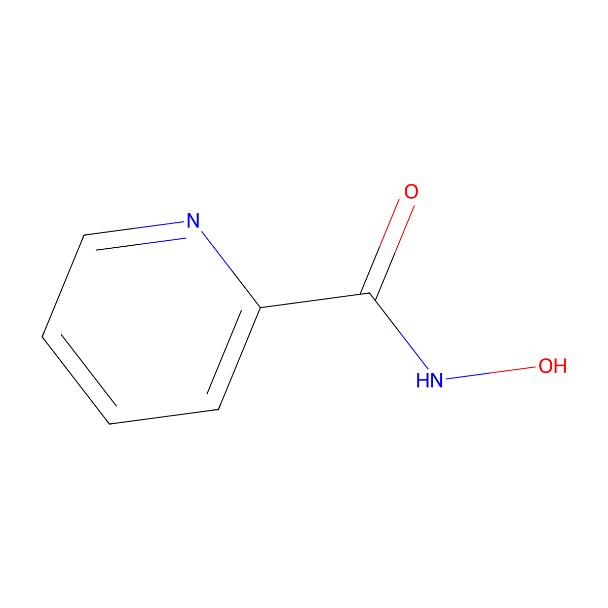 Picolinohydroxamic acid molecular structure, CAS 31888-72-9
